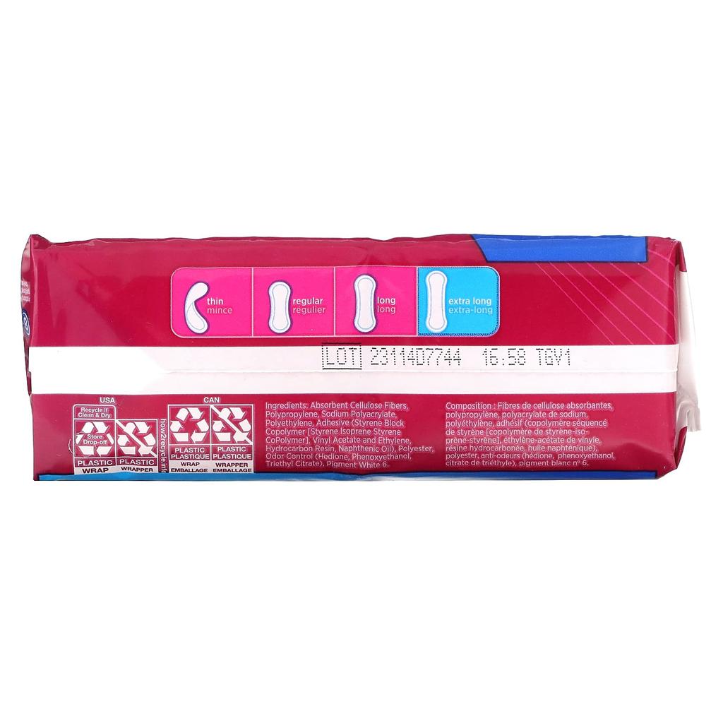 Carefree Acti-Fresh, ежедневная прокладка, удлиненная, без запаха, 36 шт.