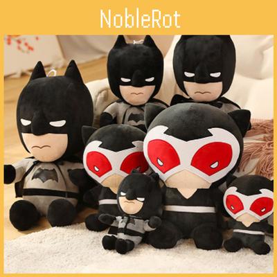 Плюшевая игрушка DC Бэтмен Мягкая набивная кукла Подарок для детей и фанатов Черный Красный Аниме Фабрика