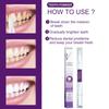 3pcs V34 Purple Teeth Whitening Pen Oral Cleaning Remove Stains Brighten Teeth Oral Care Pen Portable