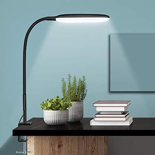 Lampe de Bureau - NovoLido - 10W - Flexible 360° - 3 Modes de Couleur - Gradation Continue