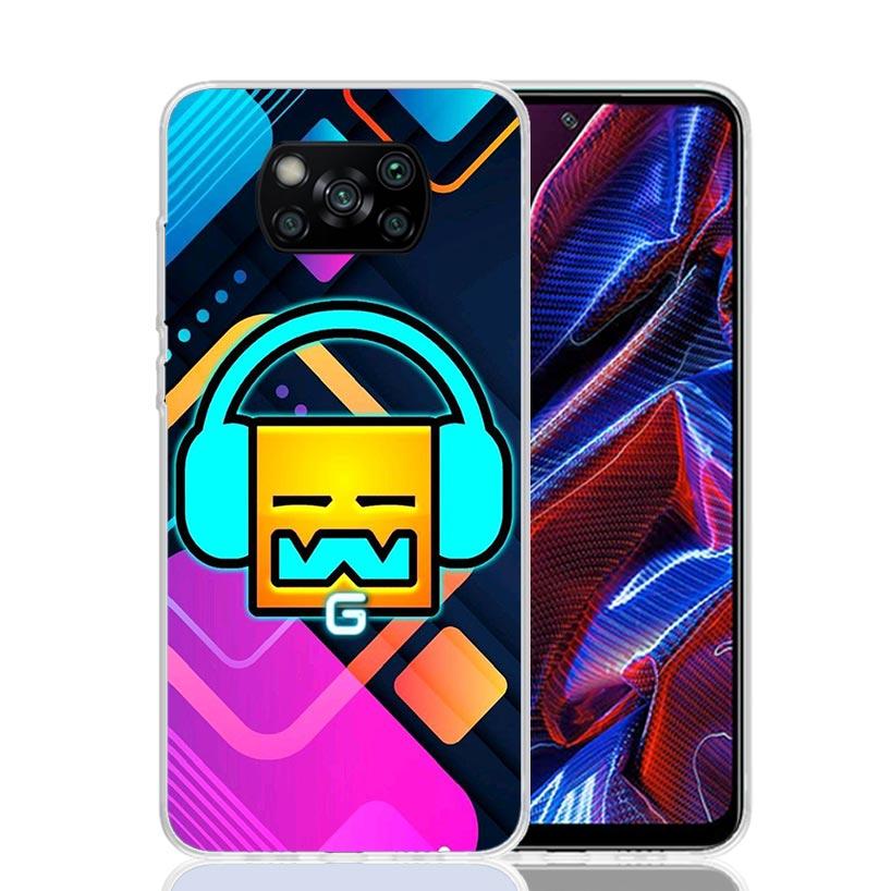 Geometry Dash Game Case Phone Cover for Xiaomi Redmi Note 10 9 9S 8 8T 7 5 Pro Mi 12T 11T 10T 9T 12 11 Lite A3 A2 Trend Fundas M