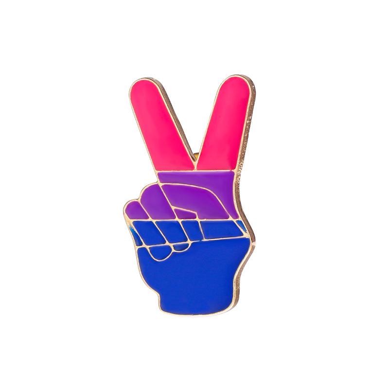 Creative Six-Color Rainbow Bridge Brooch - Peace Alloy Enamel Pin for Denim Bags