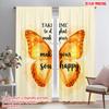 2pcs 2D Flat Printing Drapes Take Time Soul Happy Butterfly Fabric Without Electricity Party Decorations Perfect for Room Decor