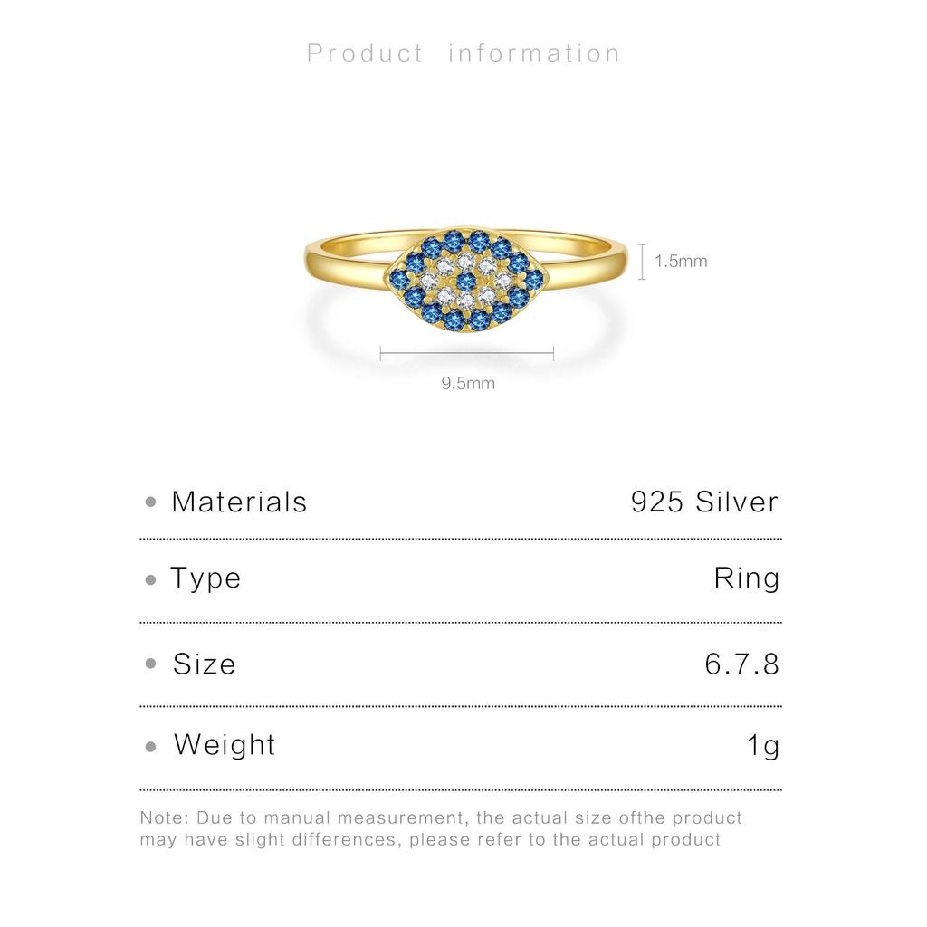 ANDYWEN Кольцо из стерлингового серебра 925 пробы, желтое золото, синий глаз дьявола, счастливое кольцо для женщин, тонкое роскошное кольцо с цирконом, модные высокие ювелирные изделия, подарок