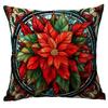 New Vintage Floral Pillowcase Creative Colored Glass Printed Home Sofa Car Cushion Pillowcase