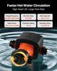 LPS25-11PA/180 High Efficiency Circulator Pump, 117 LPM, 11 M Max Lift Cast Iron Hot Water Recirculating Circulation Pump, Threaded Connection, Check