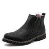 Fashion Genuine Leather Chelsea Boots Men Winter Split Leather Snow Boots Men Footwear Warm Plush Fur Winter Casual Boots For Men Size47