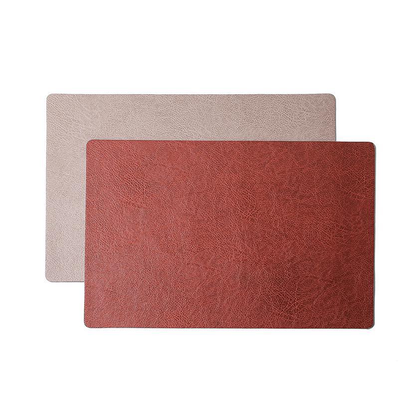 Двусторонние кожаные плейсматы в скандинавском стиле: Нескользящие, водонепроницаемые, теплоизоляционные подкладки для столов дома и в отеле