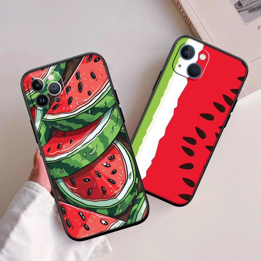 RA8 Cartoon Fruit Watermelon New High-End Shell Phone Case for iPhone SE X XS XR 16E 17 11 Pro Max 8 7 6 6s Plus Air