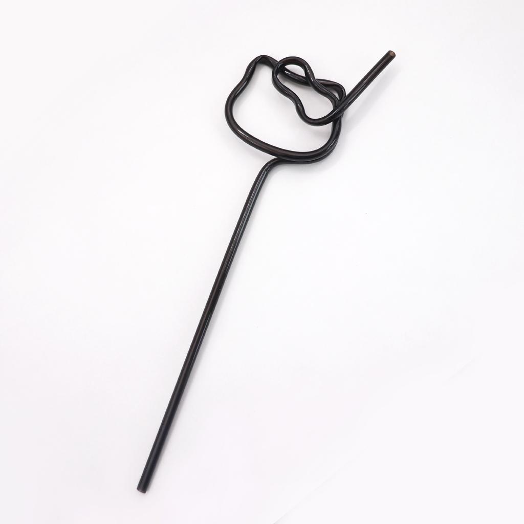 2 шт соломинка с мультяшной кошачьей головой