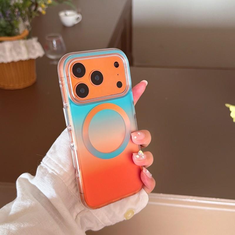 Slim IMD Gradient PC Phone Case IPhone 17 Pro Max With Magnetic Snap-on Design Anti-Scratch Drop Protection