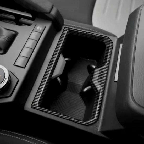 ДЛЯ Toyota Tacoma 2024 2025 Карбоновое волокно Рамка-накладка на подстаканник 1 шт.