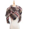 European and American Style Large Check Triangle Snood Scarf - Spring, Autumn, Winter