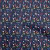 Cotton Flex Navy Blue Fabric Circus Sewing Craft Projects Fabric Prints By Yard 40 Inch