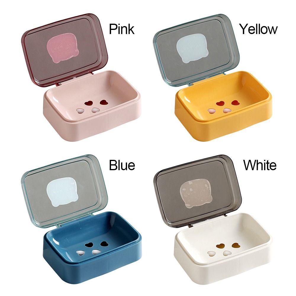Bathroom Accessories Double Layer With Cover Shampoo Boxes Soap Holder Travel Soap Box Soap Dish