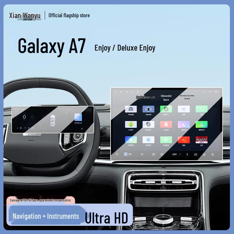 Закаленное стекло для экрана центральной консоли Geely Galaxy A7 - Декор салона автомобиля и Навигационная наклейка