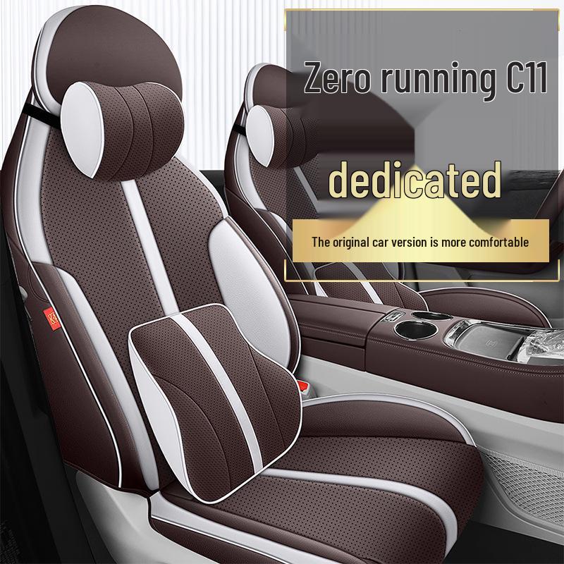 Leapmotor C11 All-Season Leather Car Seat Cover - Universal Full Coverage Cushion.