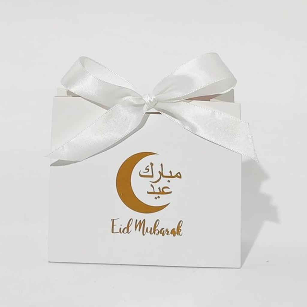 5 шт. коробка конфет Eid с лентой, подарочная упаковка, контейнер для детского украшения для праздника, вечеринки, праздника, празднования