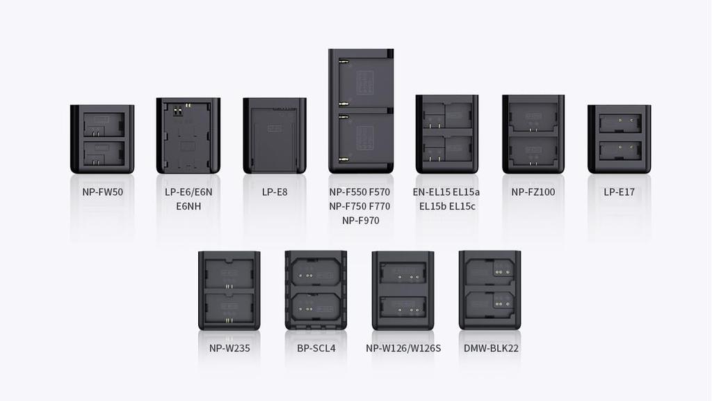 XTAR VN2 Camera Charges Two Canon Camera Batteries Simultaneously Charger, (VN2 + LP-E6/E6N)