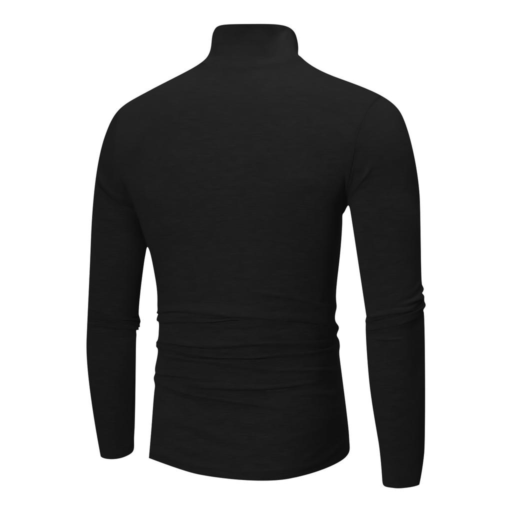Men's Warm T-shirt Long Sleeved Warm Top Winter Sweater Warm Sports Shirt Casual Underwear High Neck Shirt Sports Top Sports Shirt
