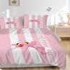 3Pcs Pink Panther Stripes Bedding Sets For All Sizes New 3D Printed Bed Cover Comforter Duvet Cover Pillowcase Bedroom Decoration