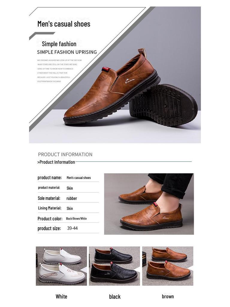 Мужские повседневные туфли из мягкой кожи с дышащей подошвой, весна 2023 г.