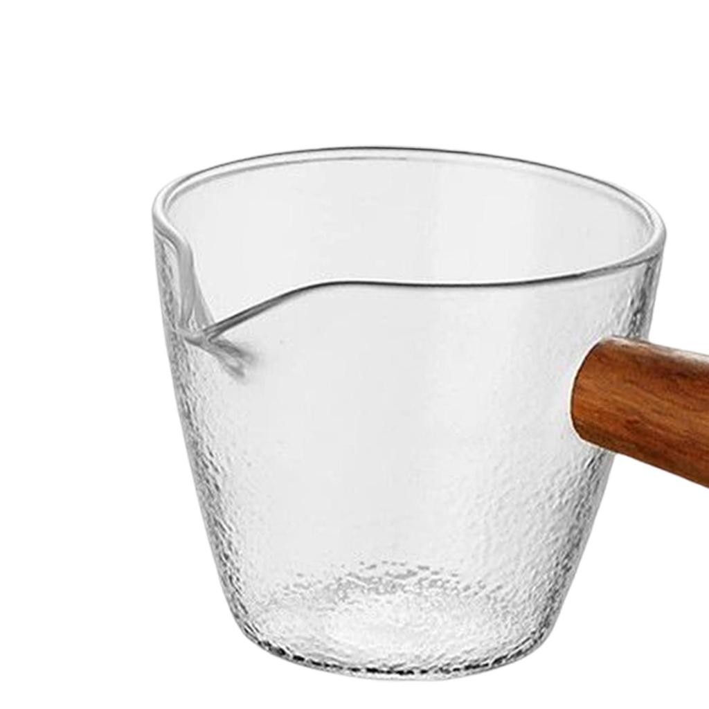 Мерный стакан для эспрессо с деревянной ручкой Аксессуары Термостойкий стеклянный стакан для молока для чая Бариста Семья эспрессо