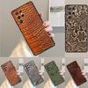 Brown Tooled Leather Pattern Phone Case for Samsung Galaxy note 10 pro S26 Ultra S23 S24 FE S25 S21 S22 PLUS shockproof Cove