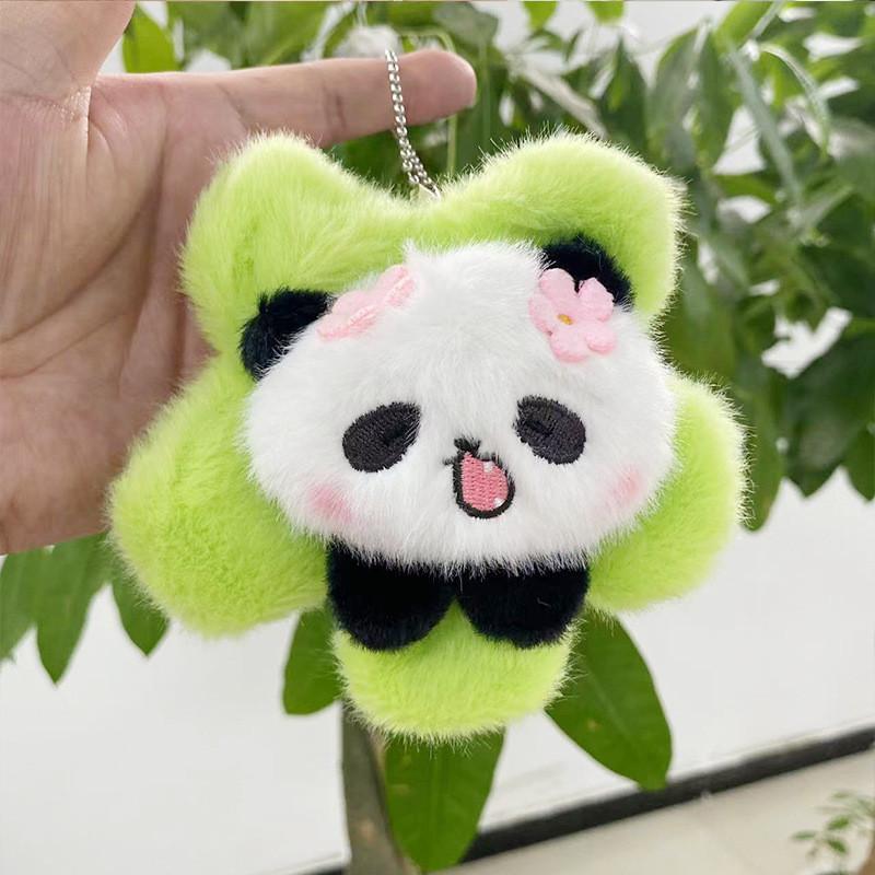 Colorful Panda Sunflower Plush Keychain Doll For Trendy Bag Charms And Gifts