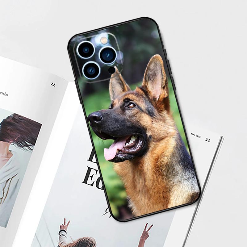 Чехол для телефона с немецкой овчаркой для iPhone 11 12 13 14 15 Pro Max Plus 12 13 Mini 7 8 SE X XR XS MAX чехол в виде ракушки