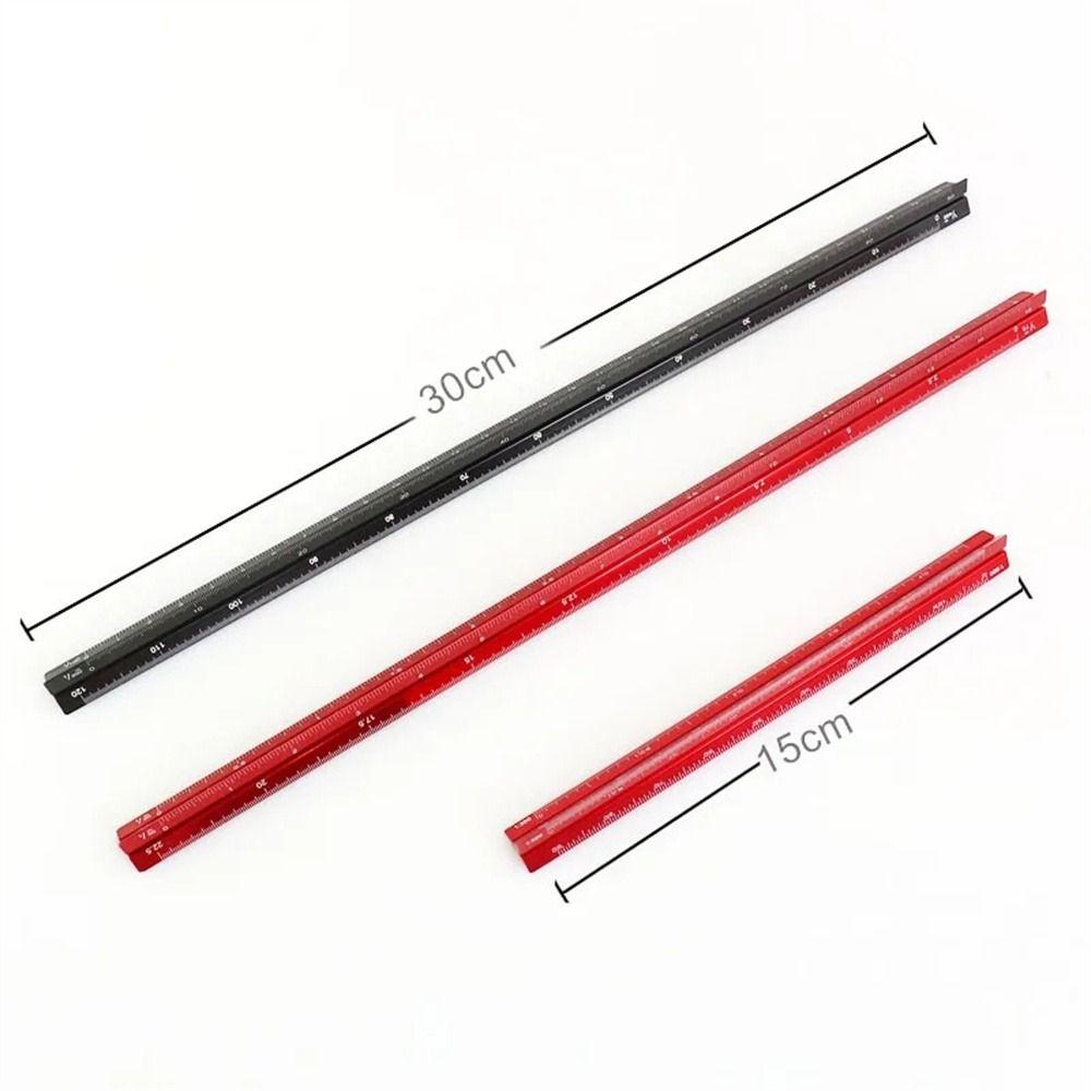 Multi-function Measuring Ruler Aluminum Zinc Zinc Alloy Metal Ruler Triangular Scale Ruler  Stationery