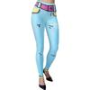 Женские леггинсы для йоги из искусственного денима с высокой талией - Подтягивающие бедра и стройнящие