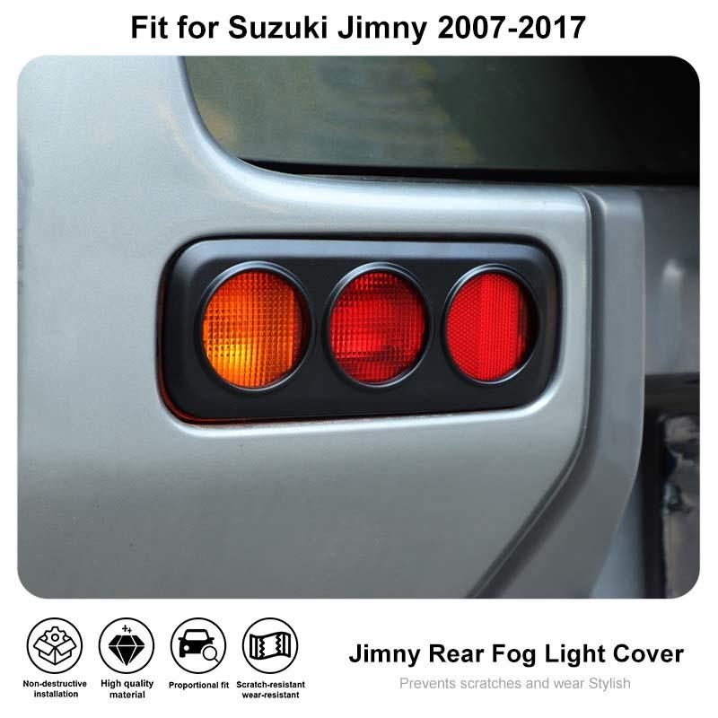 ABS Rear Fog Lampshade Guards Lamp Protector For Ford Suzuki Jimny 2007-2017 Exterior Accessories, Smocked Black