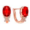 Ruby Butterfly Diamond Earrings: Starry Sky Bow with Natural Pigeon Blood Red Tourmaline Gemstones.