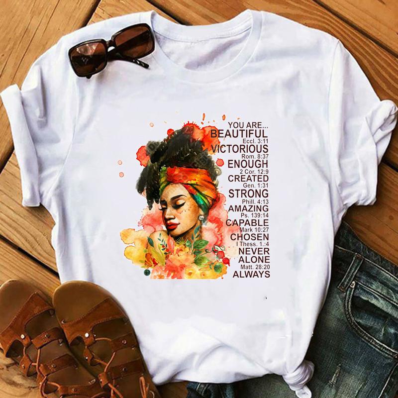 Fashion Casual Girls Letter Graphics Women's T-Shirt Summer Loose Tees 90S Short Sleeve O-Neck Blouses Ladies White Tops Clothes