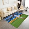 Football Player Goal Area Rug Suitable for Kitchen Dining Room Balcony Foyer Antislip Carpet Decorate Offices Perfect Gift for Friends & Family