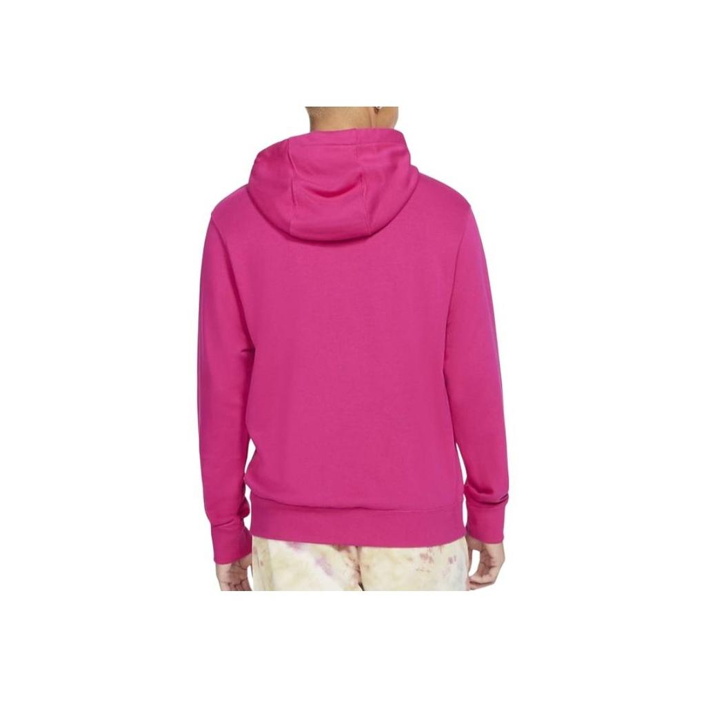 Nike Solid Color Hooded Casual Long Sleeve Sweatshirt Men Tops Raspberry-Red CZ7858-615