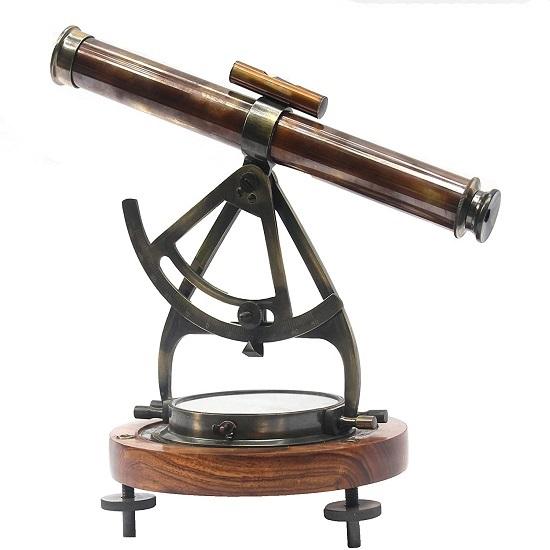 Antique Brass Telescope with Compass Brass Finish