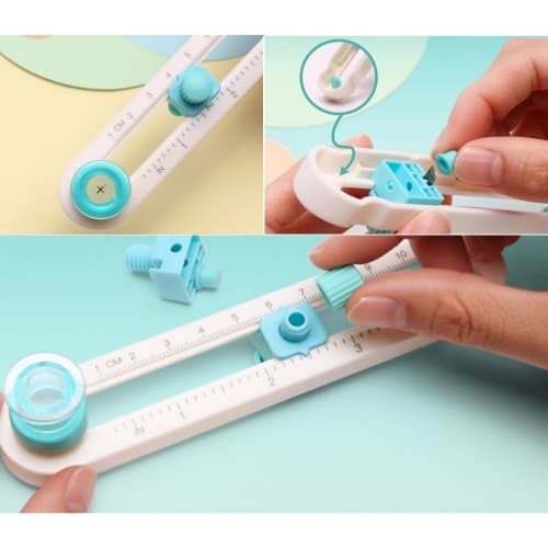 TARATI Circle Cutter, Compass Cutter, Circular Cutter for Paper, 2cm to 20cm Diameter, Adjustable Size, Compact and Portable, for Students and Crafts,