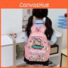Cute Drinking Capybara Milk Tea Bcrocodile Fries Cartoon Pattern Backpack Kid