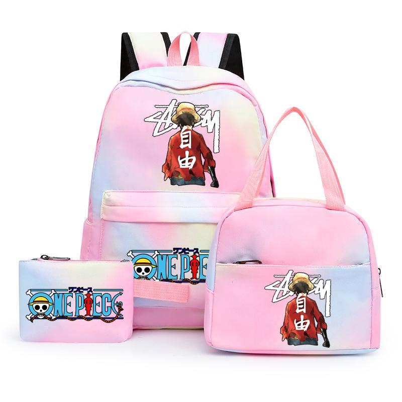 3 шт./компл. аниме цельный рюкзак с ланч-боксом пенал для школьников рюкзак для мальчиков и девочек мужчин и женщин дорожная сумка Mochila Rucksak