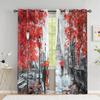 Paris Lover Window Curtain Eiffel Towers Living Room Blackout Curtain For Bedroom Dorm Oil Painting Aesthetic Home Decor 2 Panel