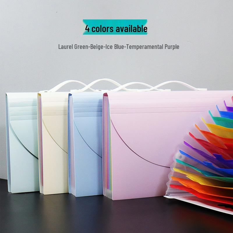 Портативная многослойная папка-гармошка формата А4 - Большая вместимость для офиса и студентов