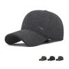 Autumn Winter Middle-Aged Hat Men's Woolen Thick Warm Ear Protection Baseball Cap Outdoor Velvet Cold-Proof Cap