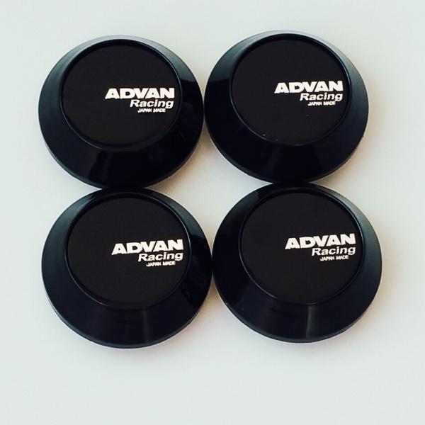 Car Styling 4 X 65mm Chrome Japan ADVAN Racing Wheel Center Emblem Badge Caps Hub Cap Wheel Covers Auto Accessories
