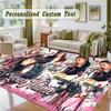 Crystal Velvet Square Rug Custom Nameaespa Pattern Non Slip Home Floor Decor Rug