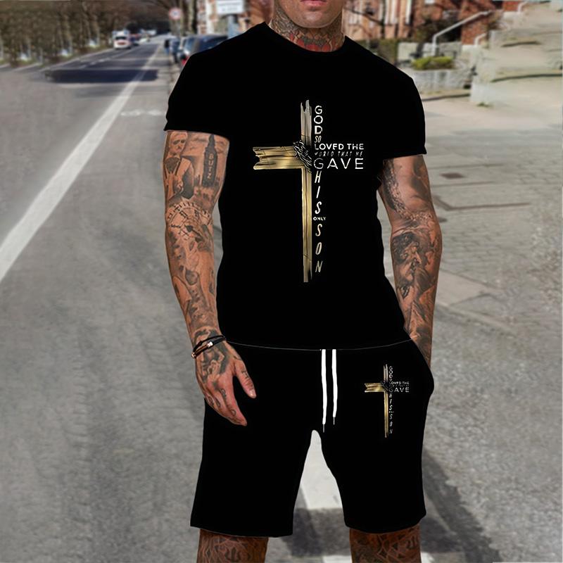 Модный мужской повседневный винтажный костюм, летний дышащий освежающий костюм в пляжном стиле с принтом 3D тигра, свободный мужской топ большого размера