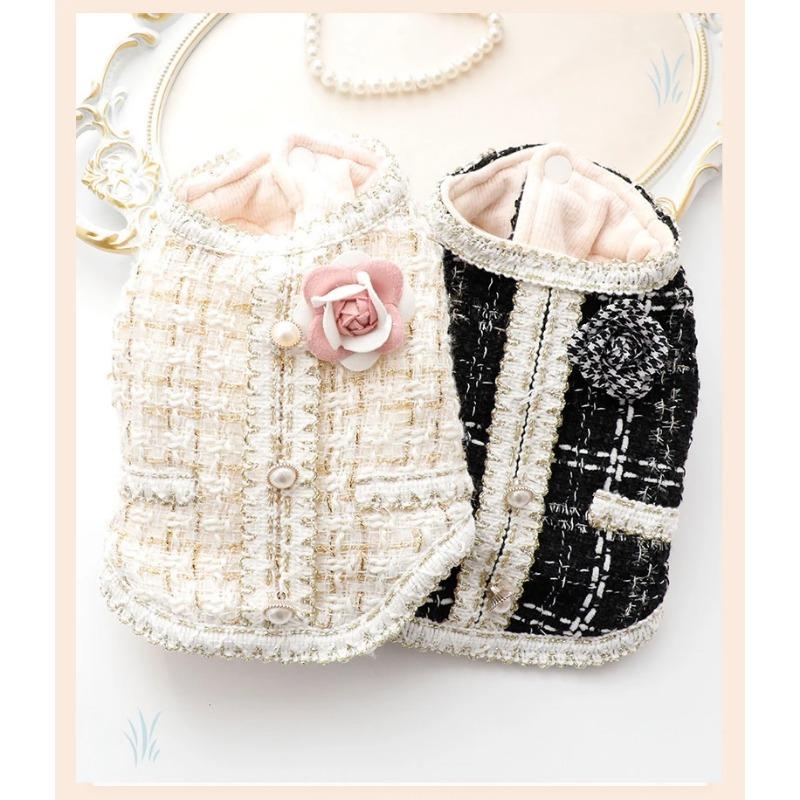 Пальто-жилет с запахом и каймой для собак, куртка для щенков с открытыми рукавами, теплая флисовая куртка, зимняя