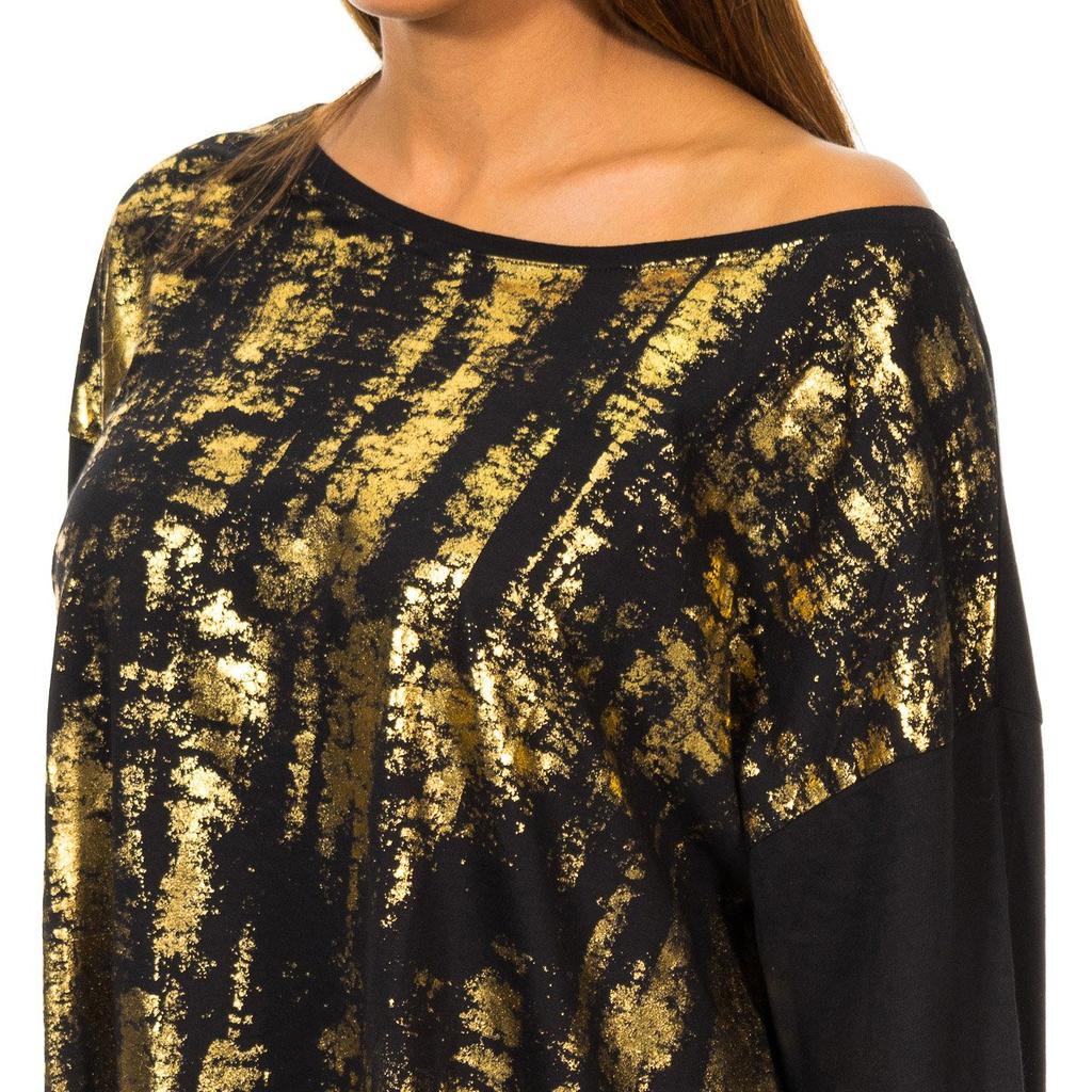 Женская футболка с длинными рукавами и вырезом-лодочкой 10DML0437