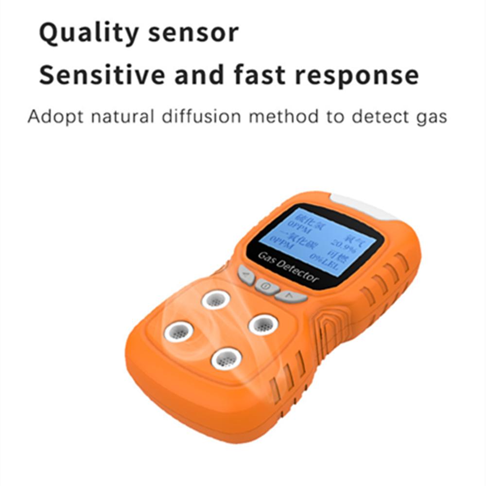 Portable Gas Detector gas clip 4-Gas Monitor, Meter, Tester, Analyzer, Rechargeable